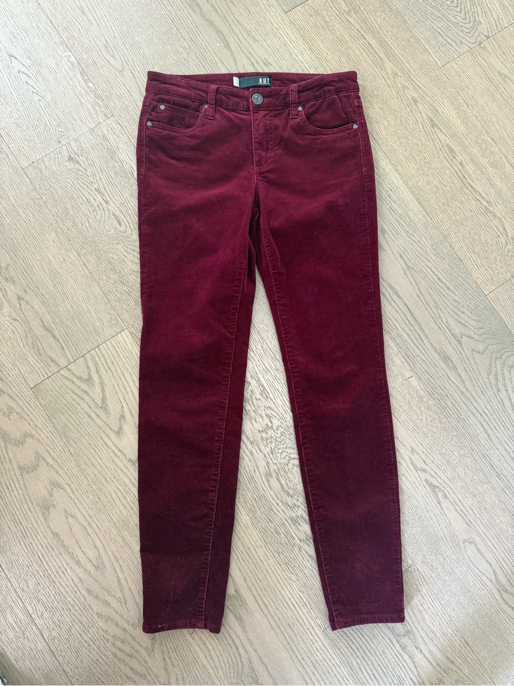 Kut from the Kloth Burgundy Corduroy Diana Skinny Pants